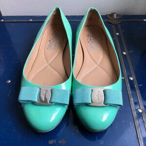 Ferragamo Varina Bow Ballet Flats - 7.5B